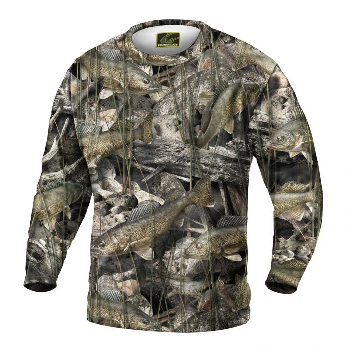Fishouflage Signature Tee (Walleye) Med & Large Only